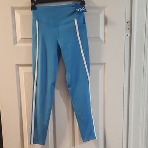 NWT- Girl's DSG Vibrant Blue Leggings with White Accents